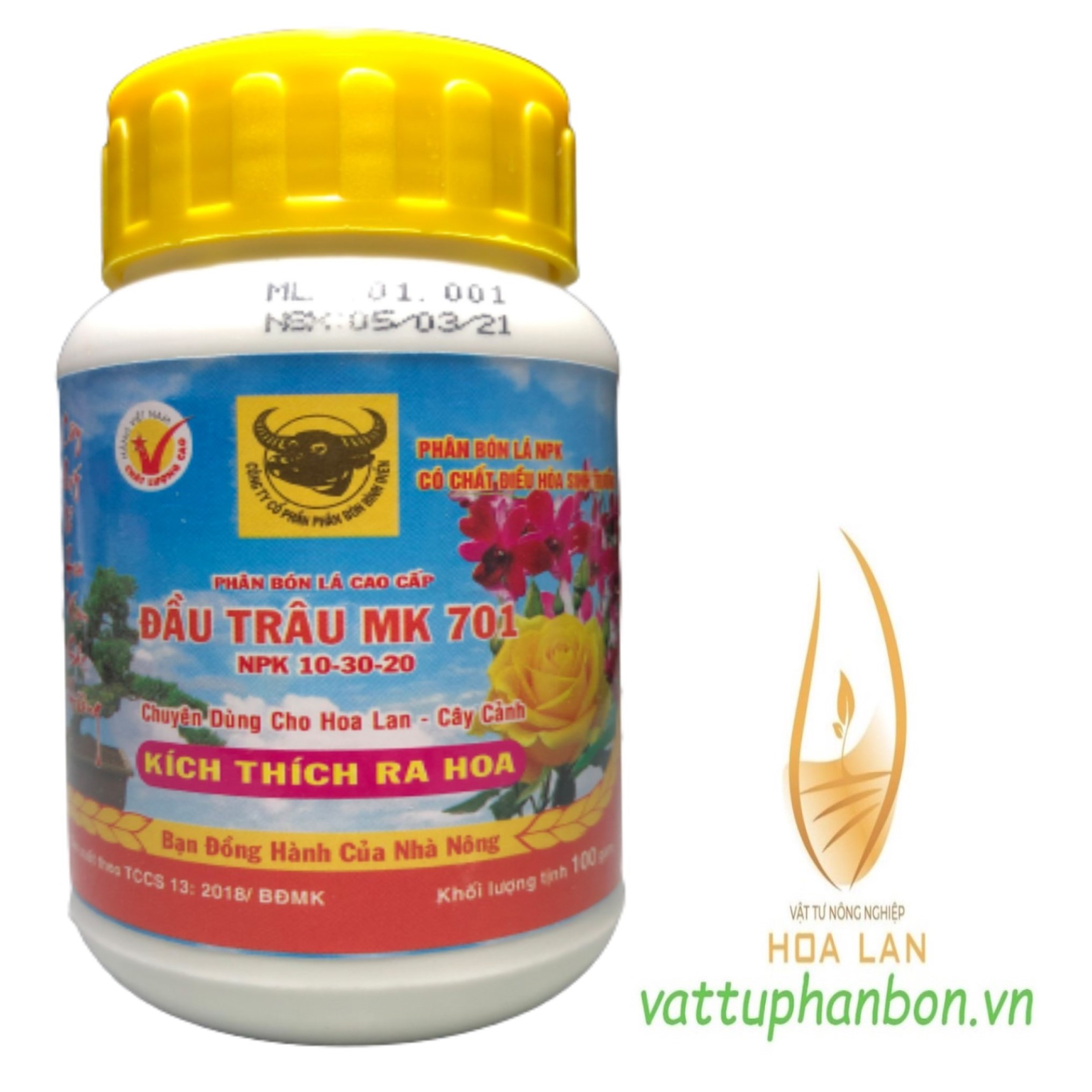 Phân bón lá cao cấp đầu trâu mk 701 10-30-20 - #014a# 100g