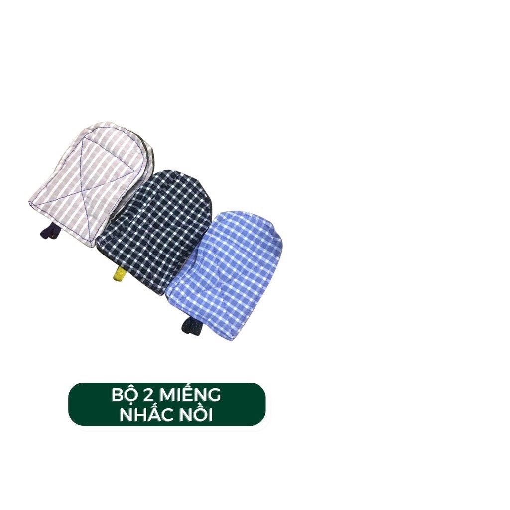 Bộ 2 miếng nhấc nồi tiện dụng giao màu ngẫu nhiên