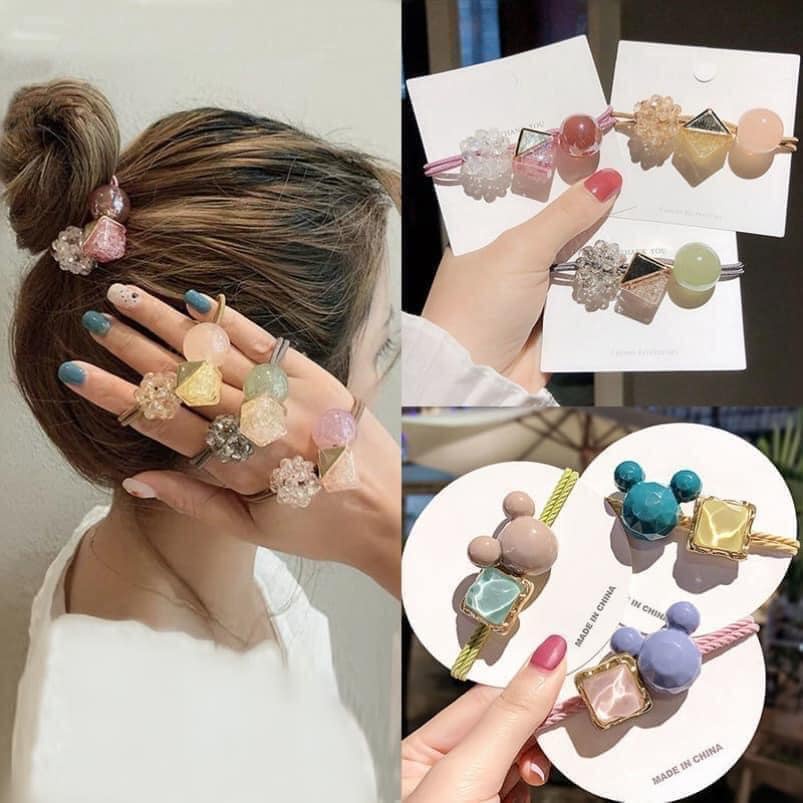 Set 20 dây chun buộc tóc, chun buộc tóc hàn quốc nhiều họa tiết, thun cột tóc nhiều màu, dây thun cột tóc cho nữ hàn quốc hot trend , cột tóc nữ, thun/chun cột tóc, phụ kiện tóc cho bé gái, dây cột tóc, chun buộc tóc, thun cột tóc, dây thun