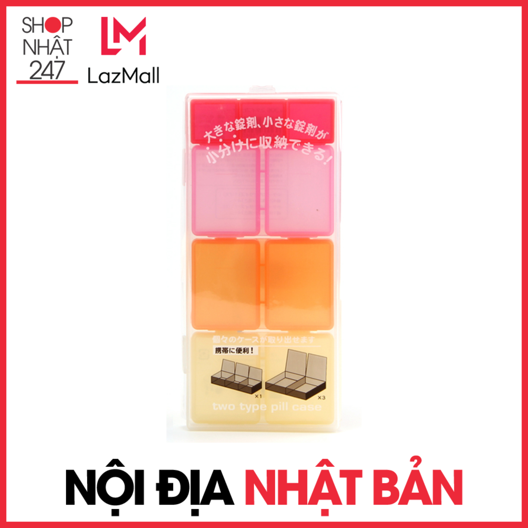Hộp đựng đồ chia thuoc nội địa Nhật Bản