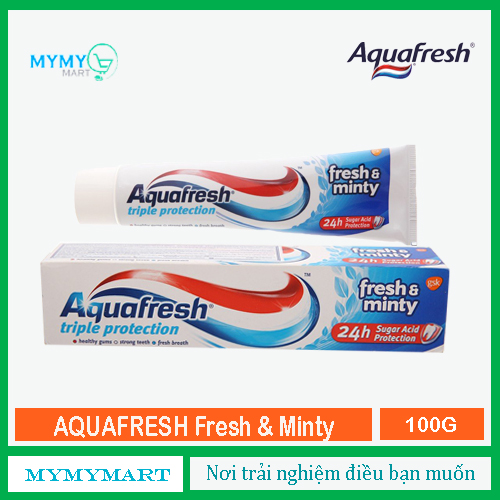 [HCM]Kem Đánh Răng Aquafresh Fresh & Minty (100ml)