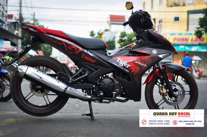 Tem trùm exciter 150 đỏ đen tiger, tem exciter 150, team trùm exciter 150, tem xe exciter 150, team trùm ex 150, team xe exciter 150 đỏ đen tiger