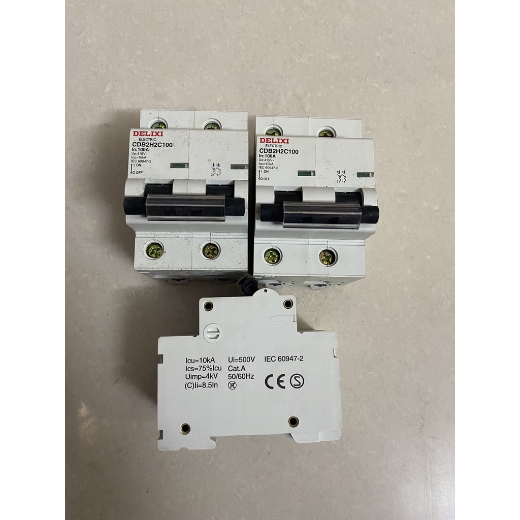 Cầu Dao Tự Động CB 2 Pha, 3 Pha 100A Delixi, Hàng Chất Lượng