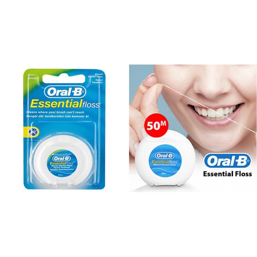 [HCM]Chỉ nha khoa ORAL-B Essential floss [Cuộn 50m]