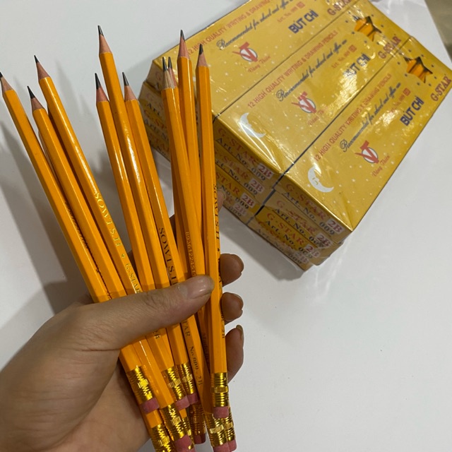 [Lẻ 1 cây] Bút viết chì gỗ Gstar 009 độ đậm 2B phù hợp tập viết