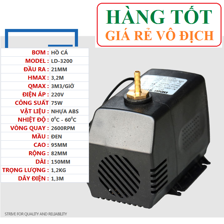 [HCM]Bơm chìm 220v-75w-3.2m