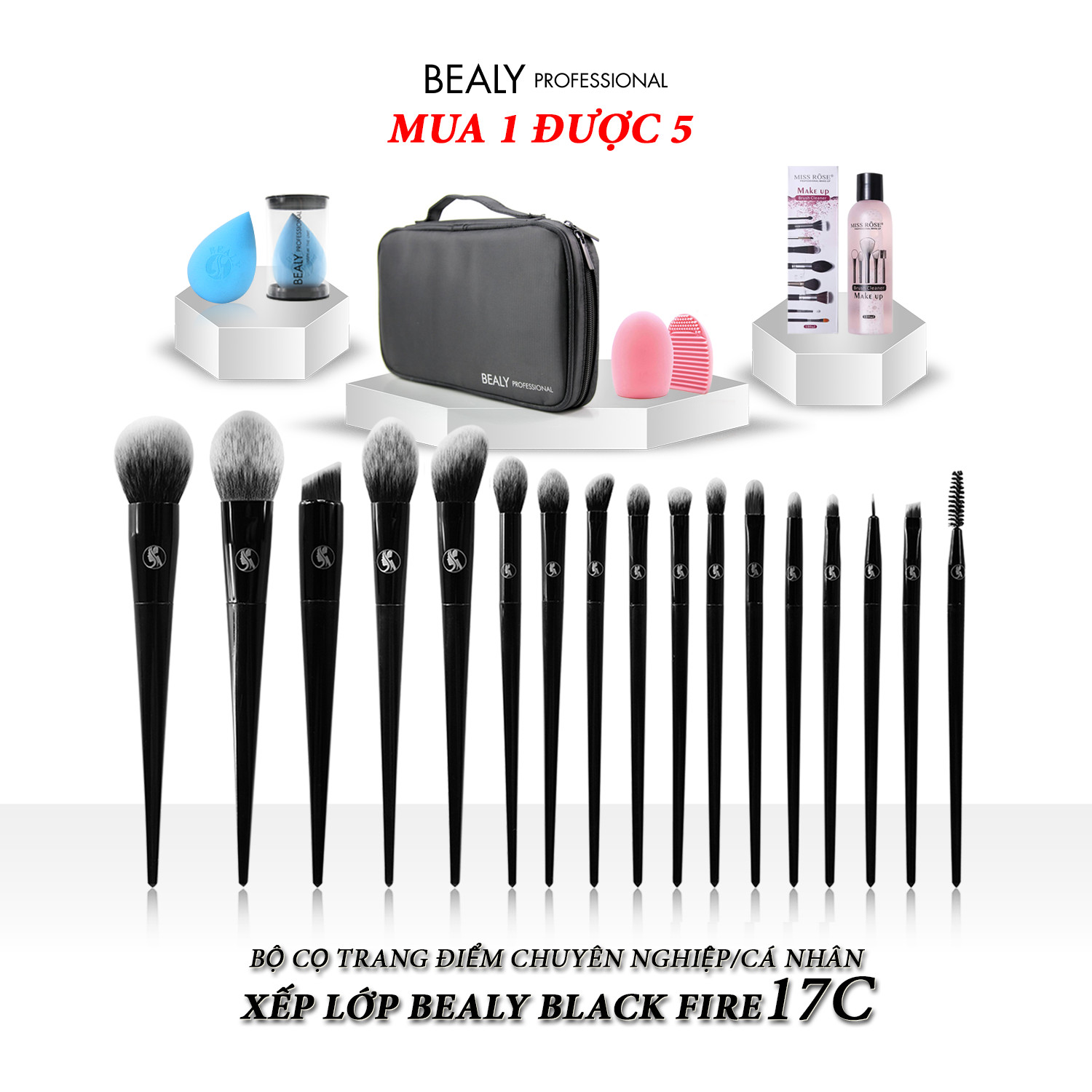 BỘ CỌ TRANG ĐIỂM XẾP LỚP BLACK FIRE BEALY 17C