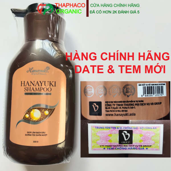 Dầu Gội Hanayuki Shampoo Chai 300gr Date 2023 Chính Hãng