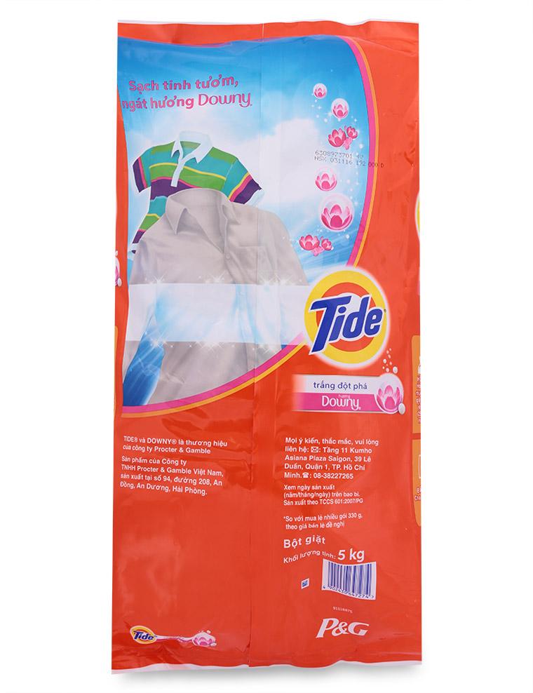 Bột giặt Tide trắng đột phá hương Downy 5kg