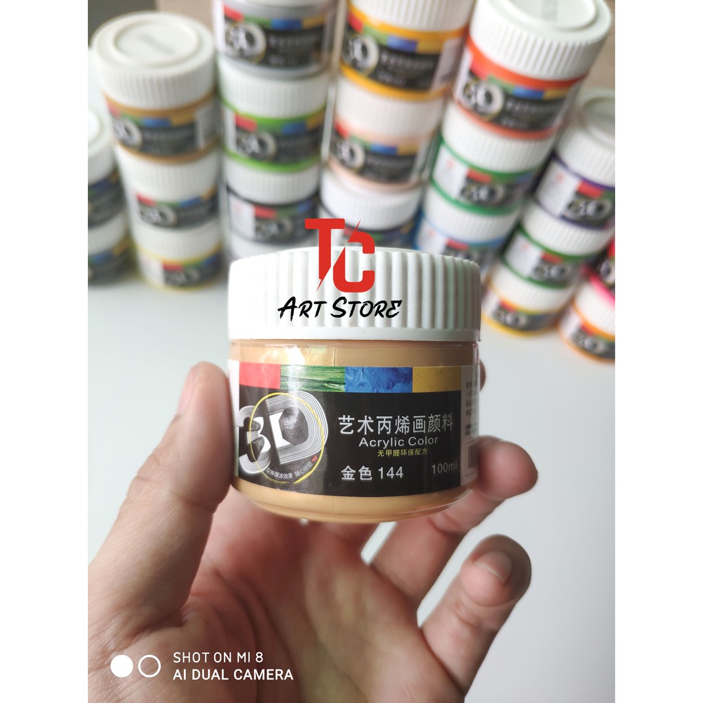 (Bảng Màu 1 )Màu Acrylic 3D Hũ 100Ml