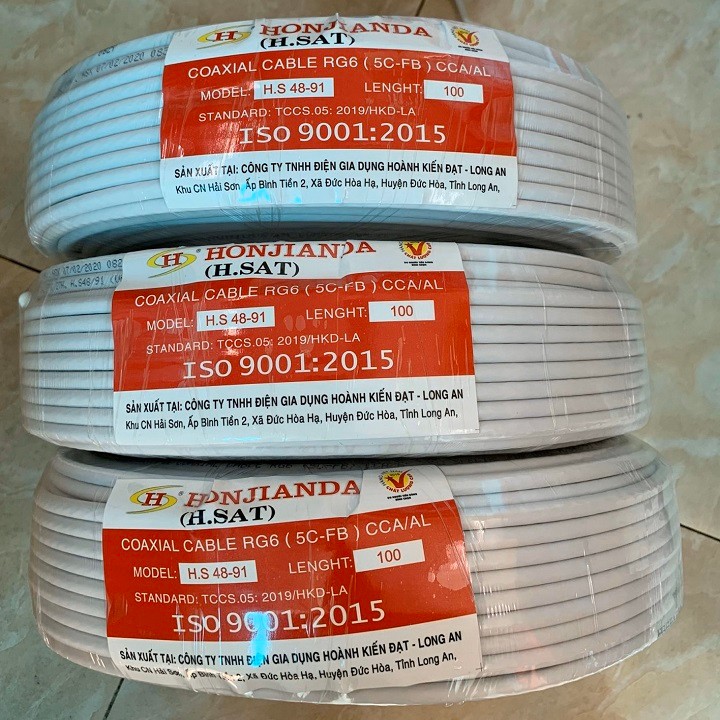 Dây cáp 5C 48Tim 100ya HJD (nhãn đỏ) (Cuộn) - SP000777
