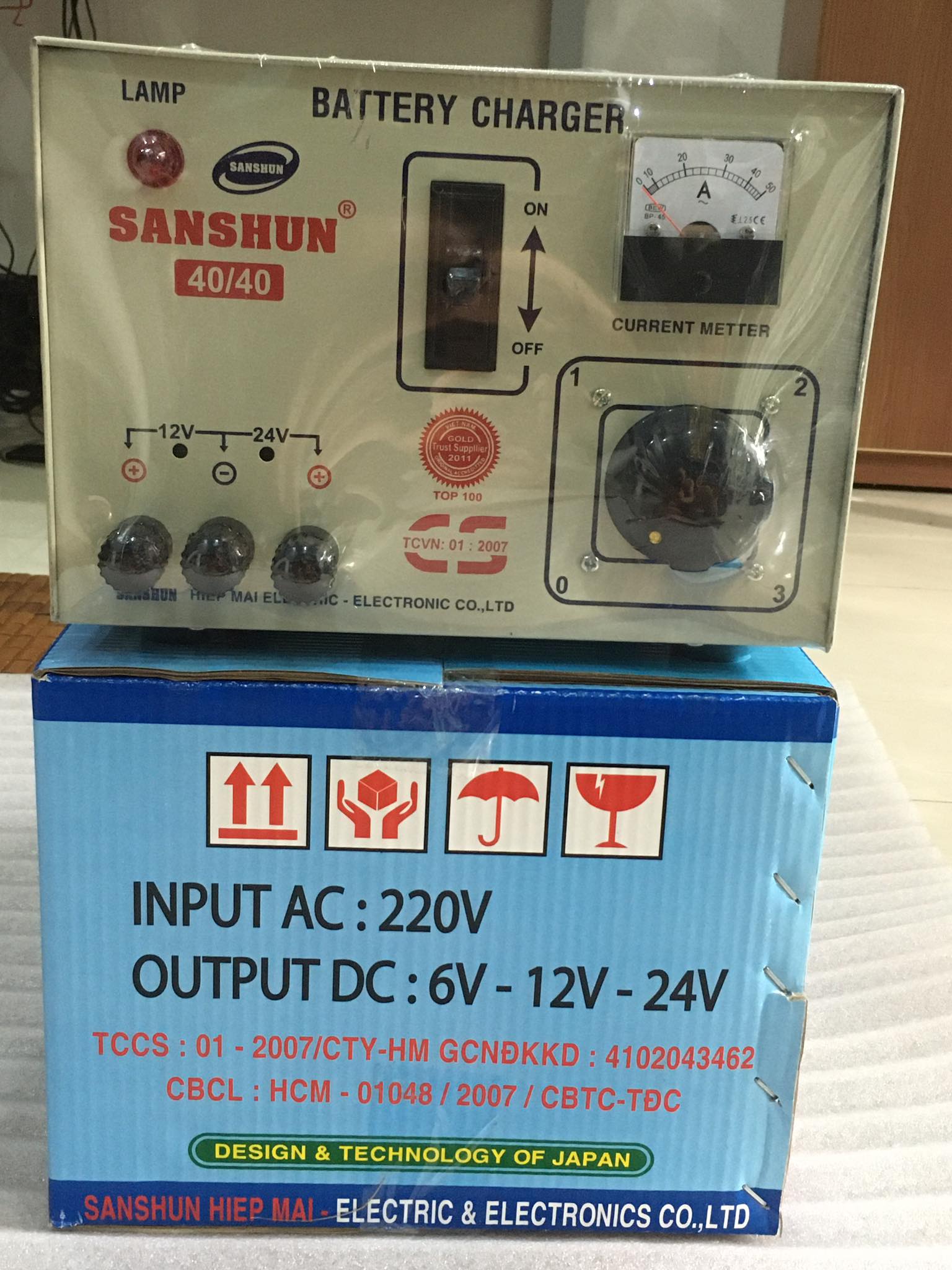 [HCM]Máy sạc bình ắc quy Sanshun 40Ah - 3HT ( bỏ chế độ 6v)