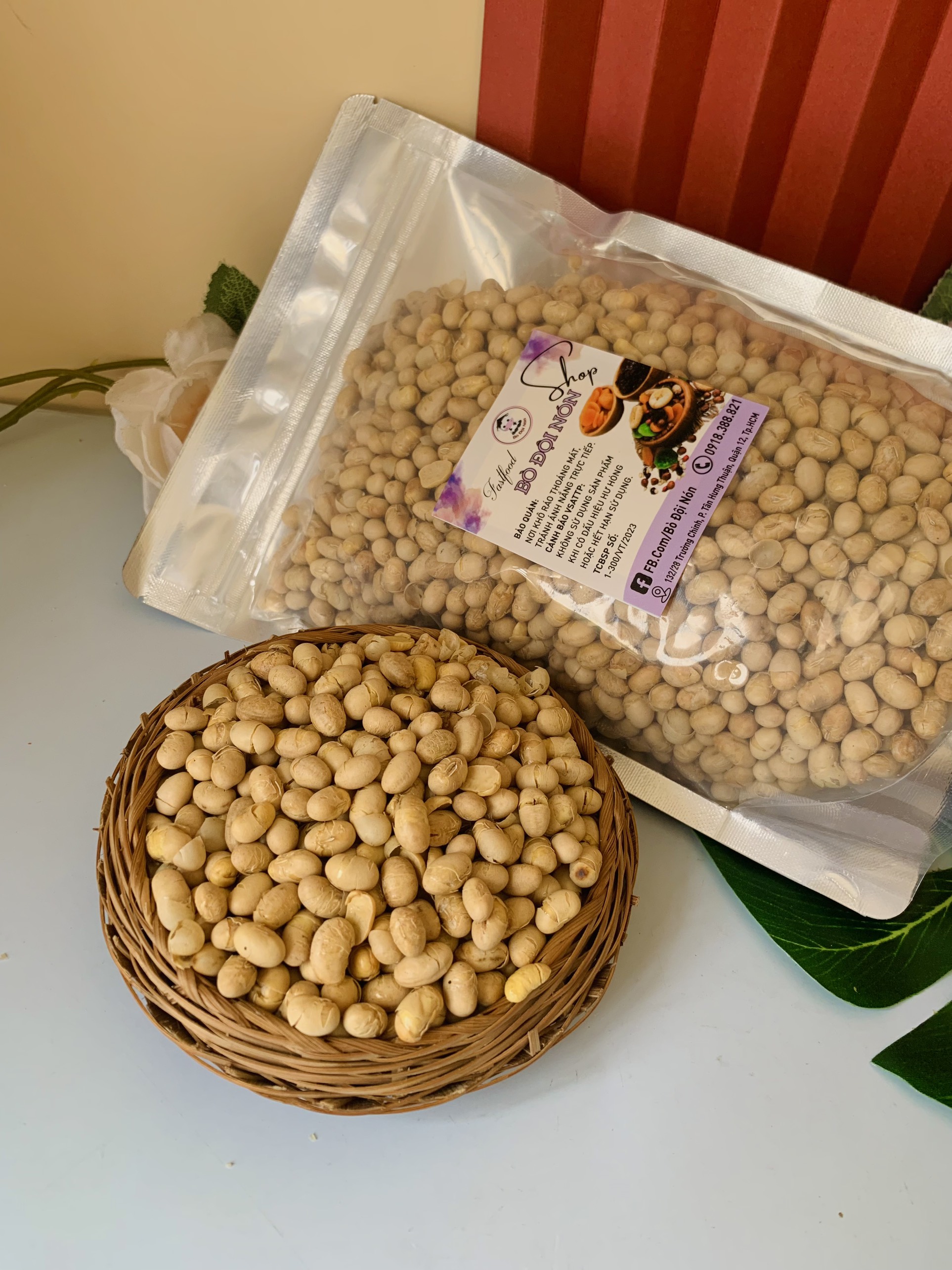 Đậu Nành Sấy Giòn 1kg Bò Đội Nón