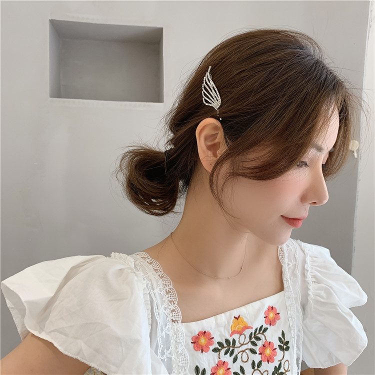 [HCM]Kẹp tóc họa tiết cánh tiên đính đá lấp lánh TOC10