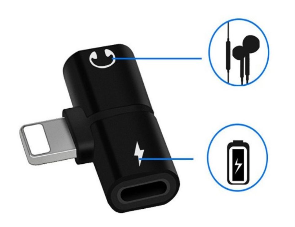 jack chia tai nghe ip78X vừa sạc vừa nghe nhạc 2019 - OTG7