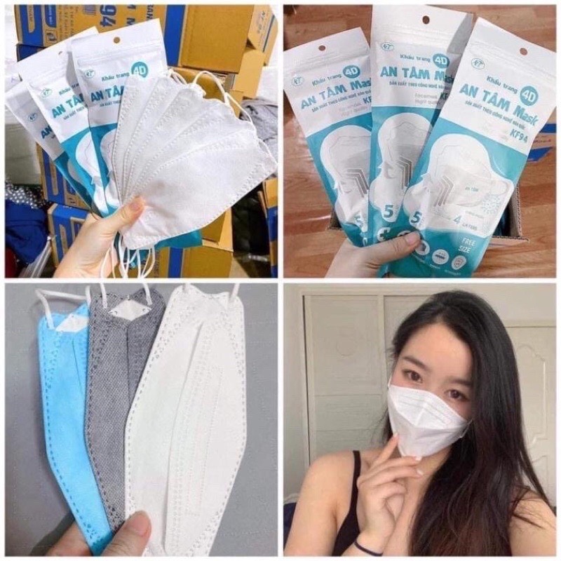 KHẨU TRANG KHÁNG KHUẨN KF94 AN TÂM ( THÙNG 300 CHIẾC )
