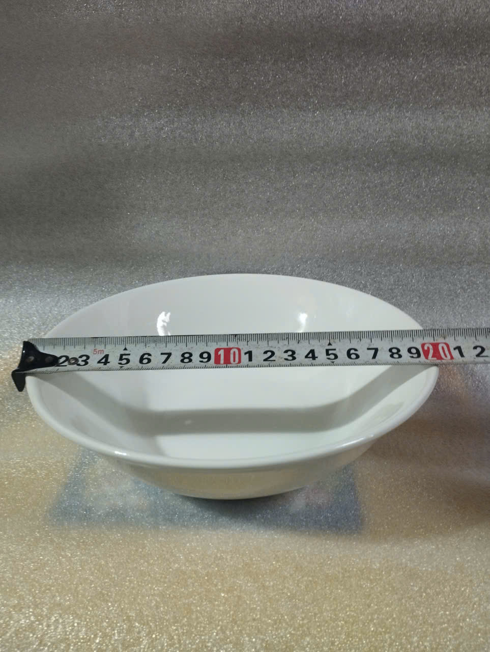 tô sứ trắng loe các size 15cm / 17.5cm / 20cm (cao 5,5cm - 6.5cm)