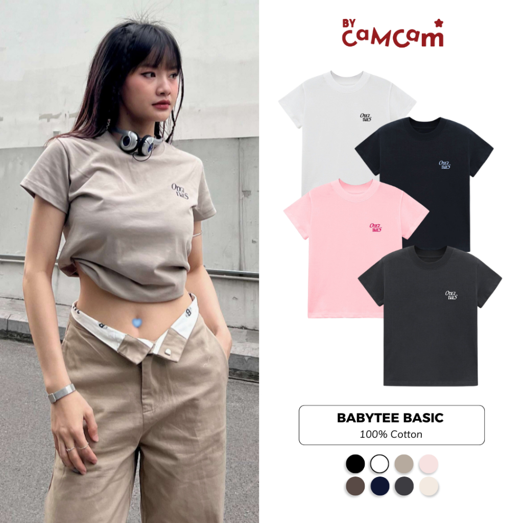 Áo Thun Tee Basic BLACK/WHITE/GREY Mẫu Mới 2023 𝑩𝒚𝒄𝒂𝒎𝒄𝒂𝒎