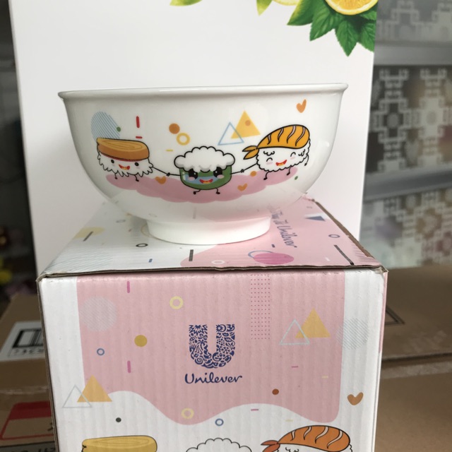 Combo 10 chén sứ dễ thương - Quà tặng từ Unilever