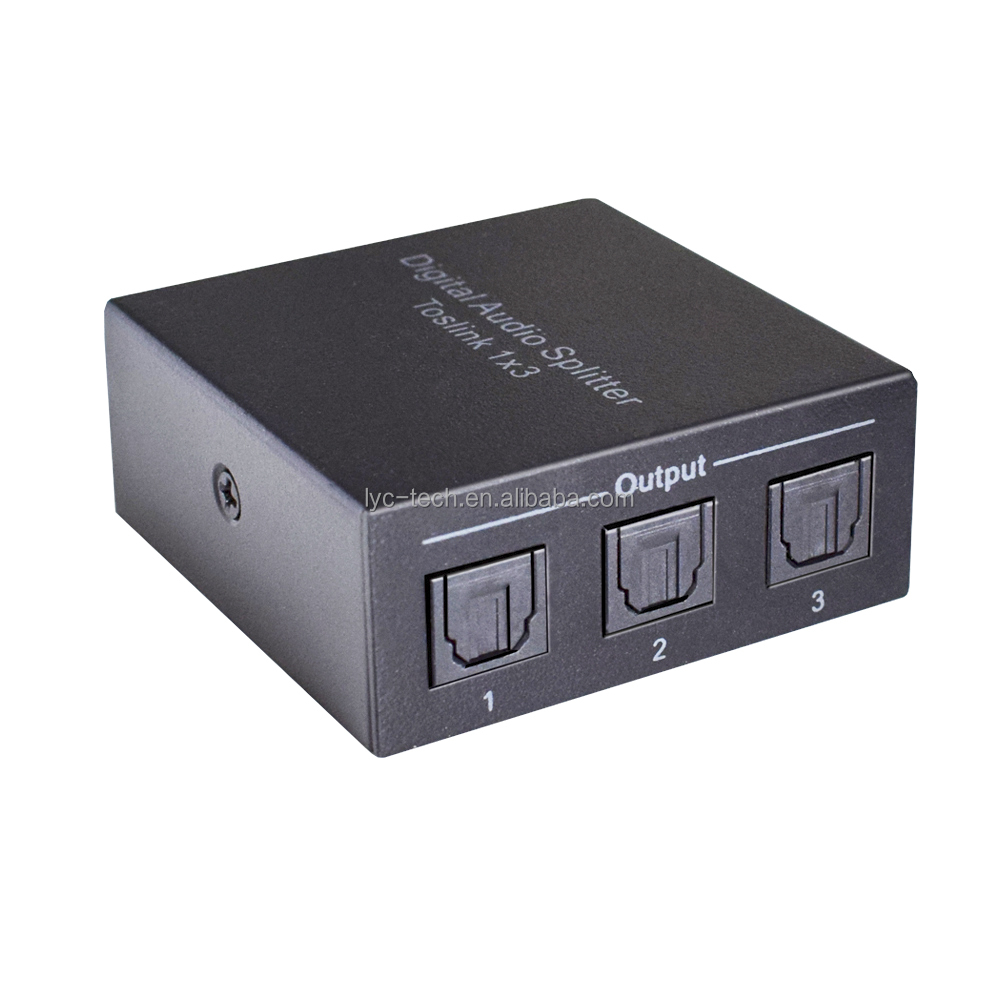SPDIF digital optical Toslink audio splitter 1x3 splitter audio