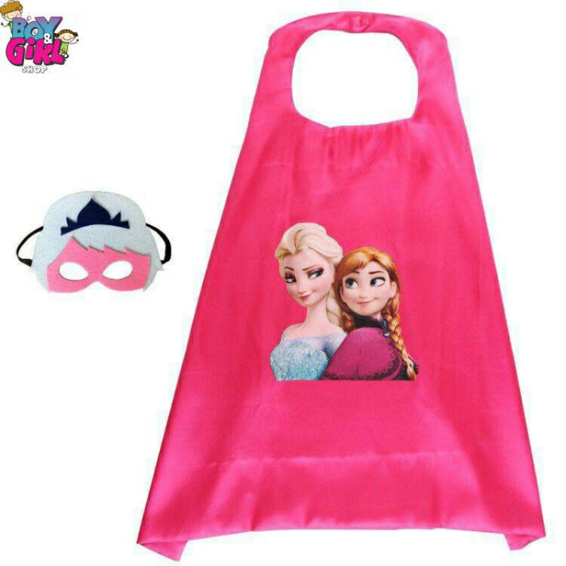 Áo Choàng Elsa + Mặt Nạ Elsa Cho Bé Dễ Thương