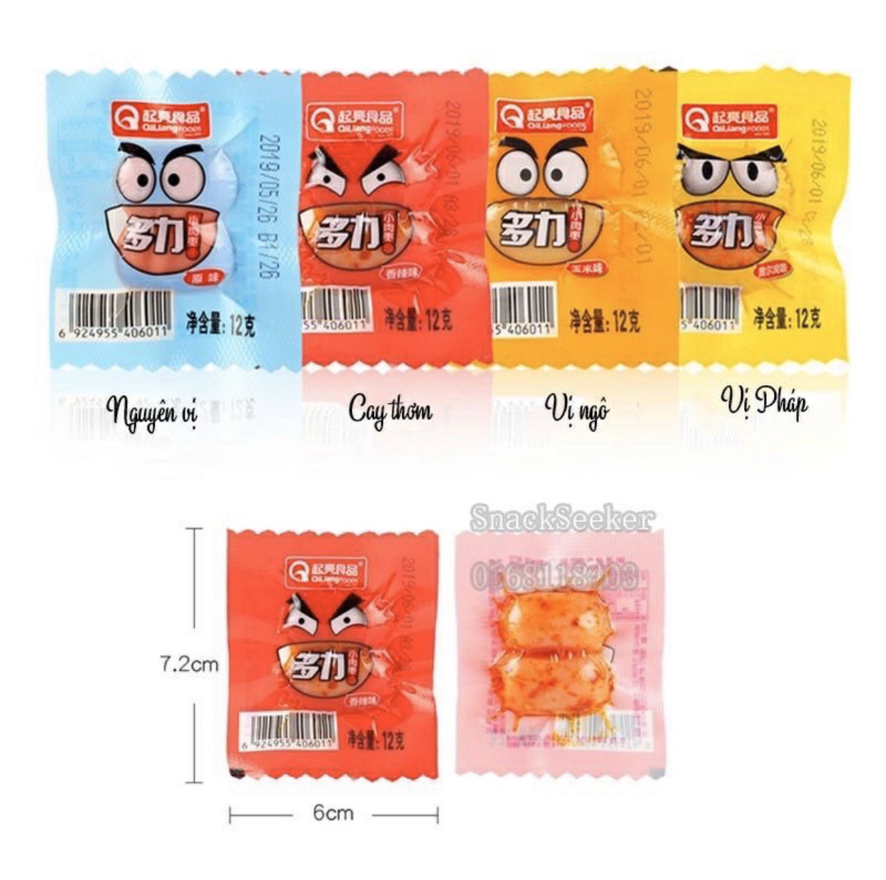 1 Bịch 50 Chiếc Xúc Xích Bi 2 Viên
