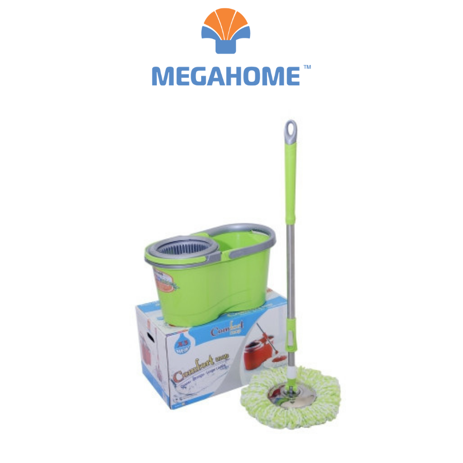 Comfort Mop X3 Megahome Cleaning Set Rotates 360 Degrees Using a Super Light Mop, 16L Capacity