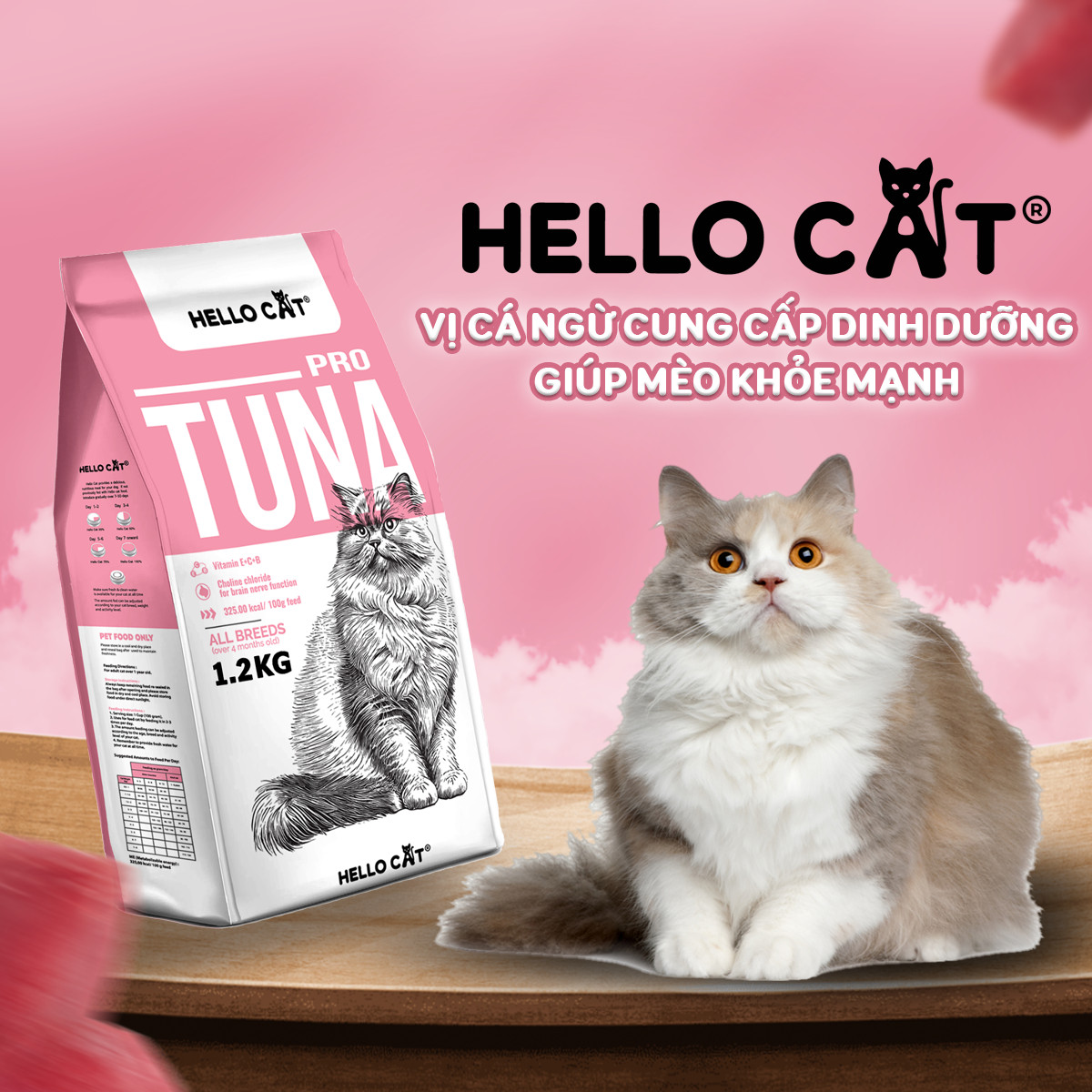 [10KG] Hạt Hello Cat 10Kg Thức ăn Hạt cho Mèo - Happy Cat