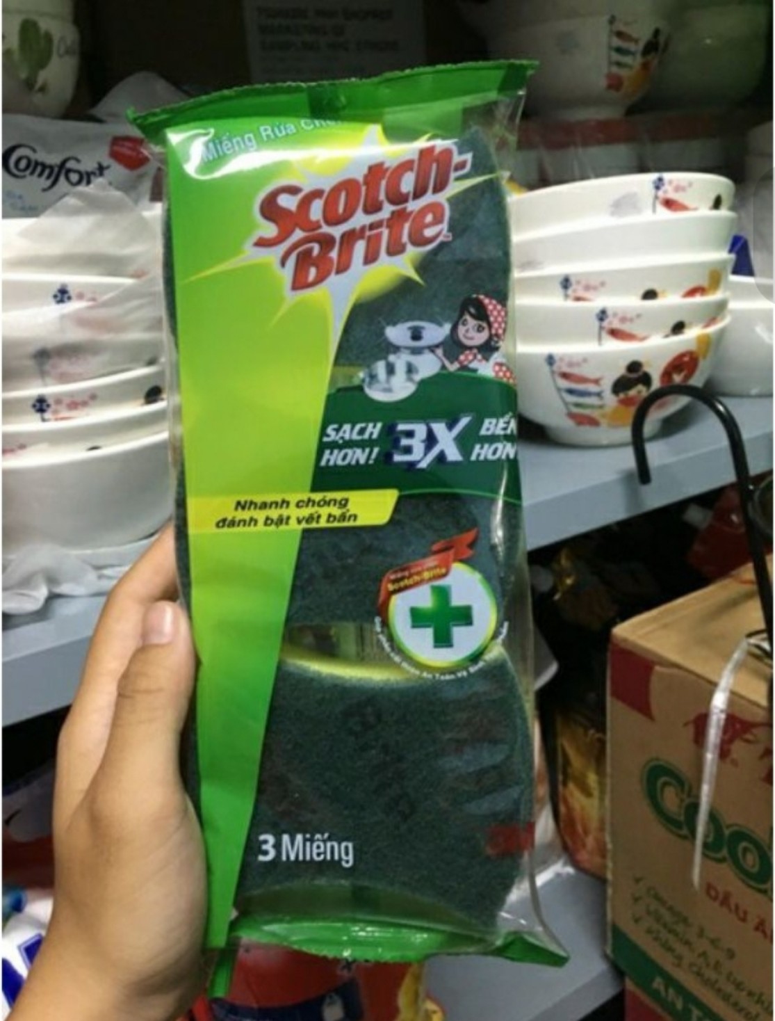 Combo 3 miếng rửa chén bát SCOTCH BRITE 3M Gia Phú