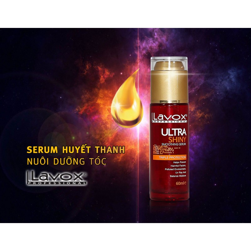 SERUM DƯỠNG BÓNG TÓC LAVOX  60ml đỏ