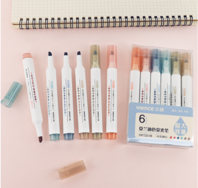 SET 6 BÚT ĐÁNH DẤU RETRO PHONG CÁCH HÀN QUỐC