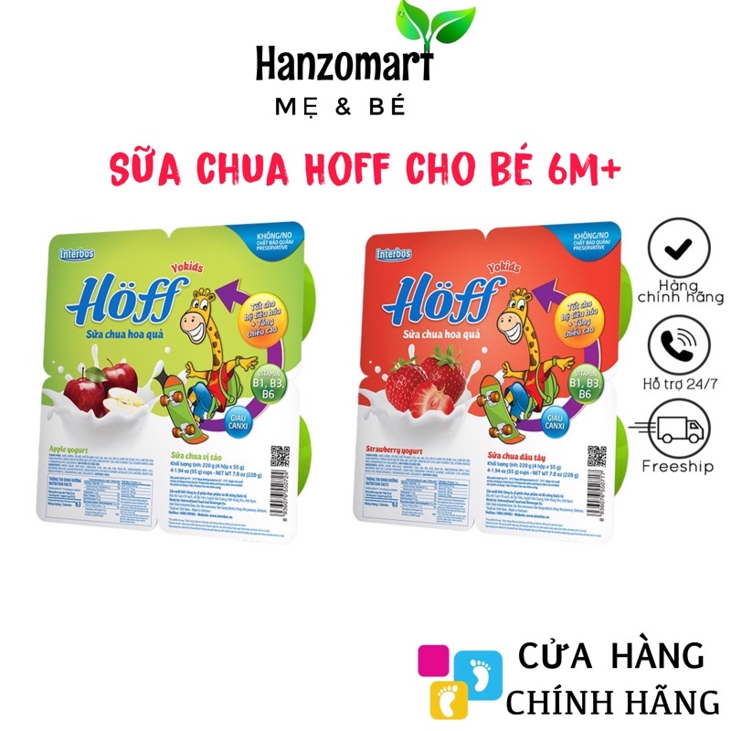 Sữa chua Hoff trái cây 6m