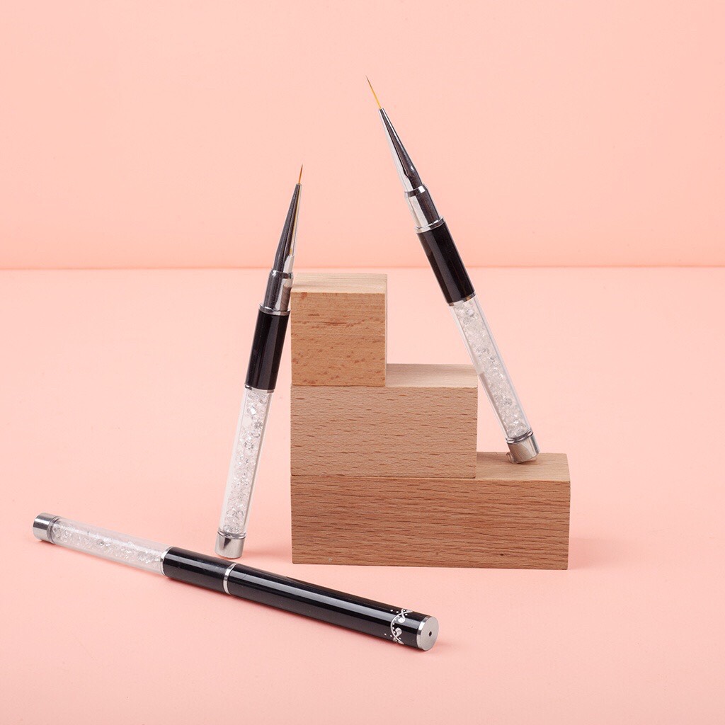 Cọ nét cán đá cao cấp 3 sizes (7mm; 9mm; 11mm) - Cọ vẽ nail chuyên dụng (lẻ chiếc)