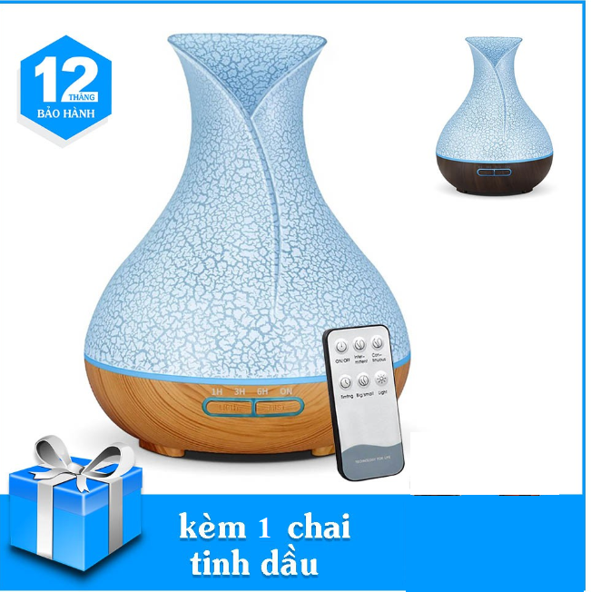 Máy xông tinh dầu tulip vỏ sáng