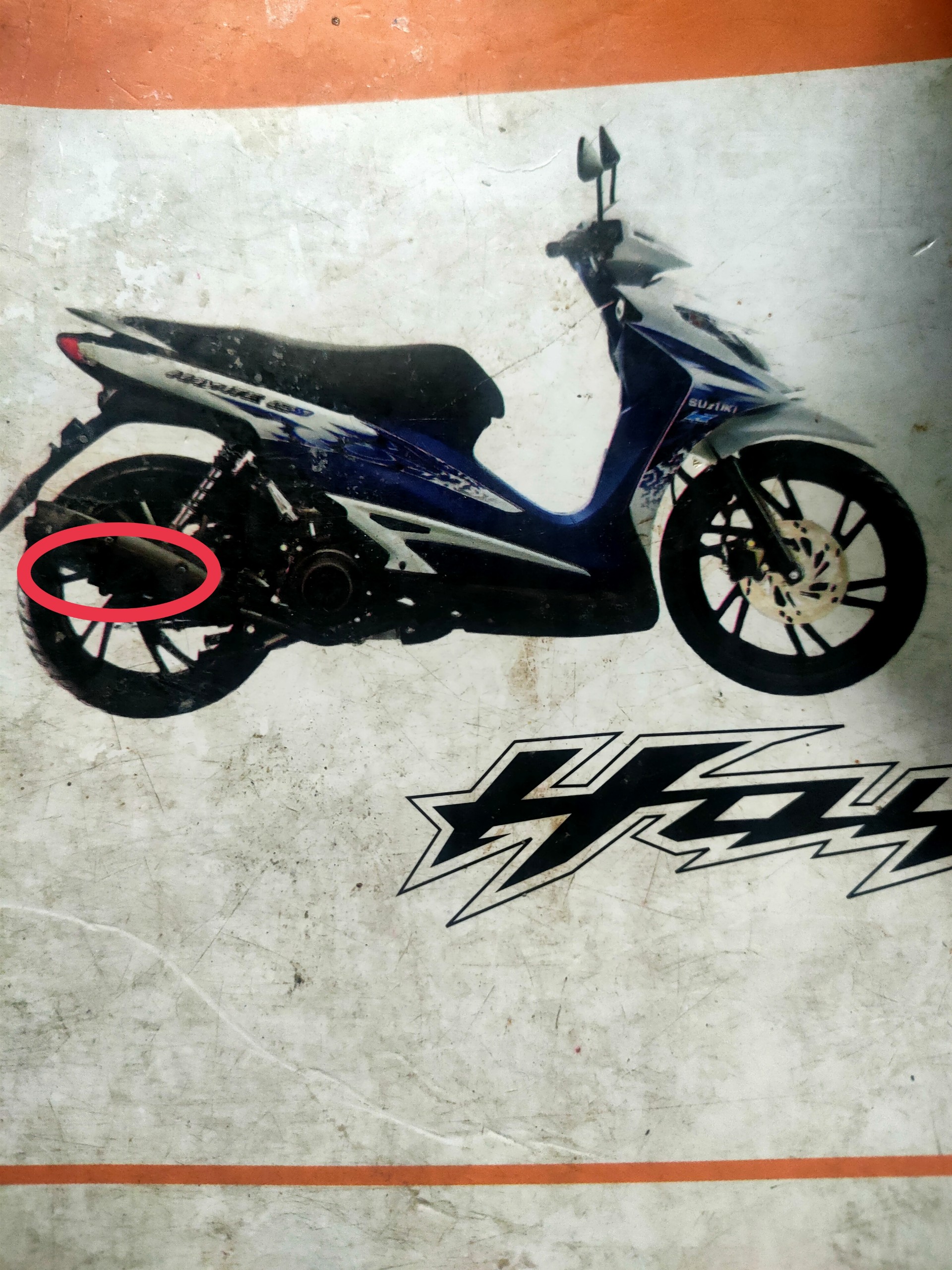 Bộ gác chân xếp sau suzuki Hayate SS (có hình xe)