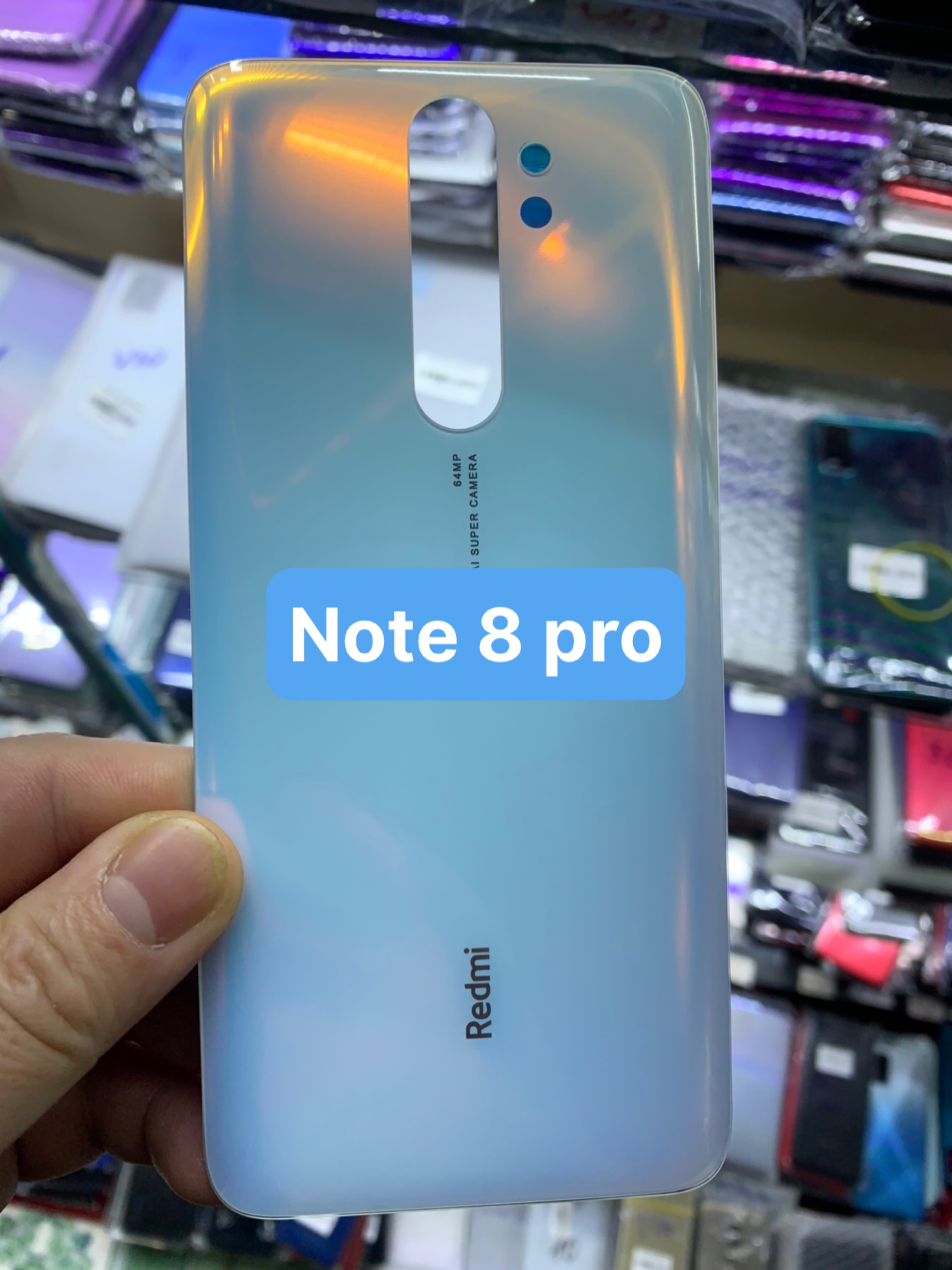 Kính lưng xiaomi redmi note 8 pro
