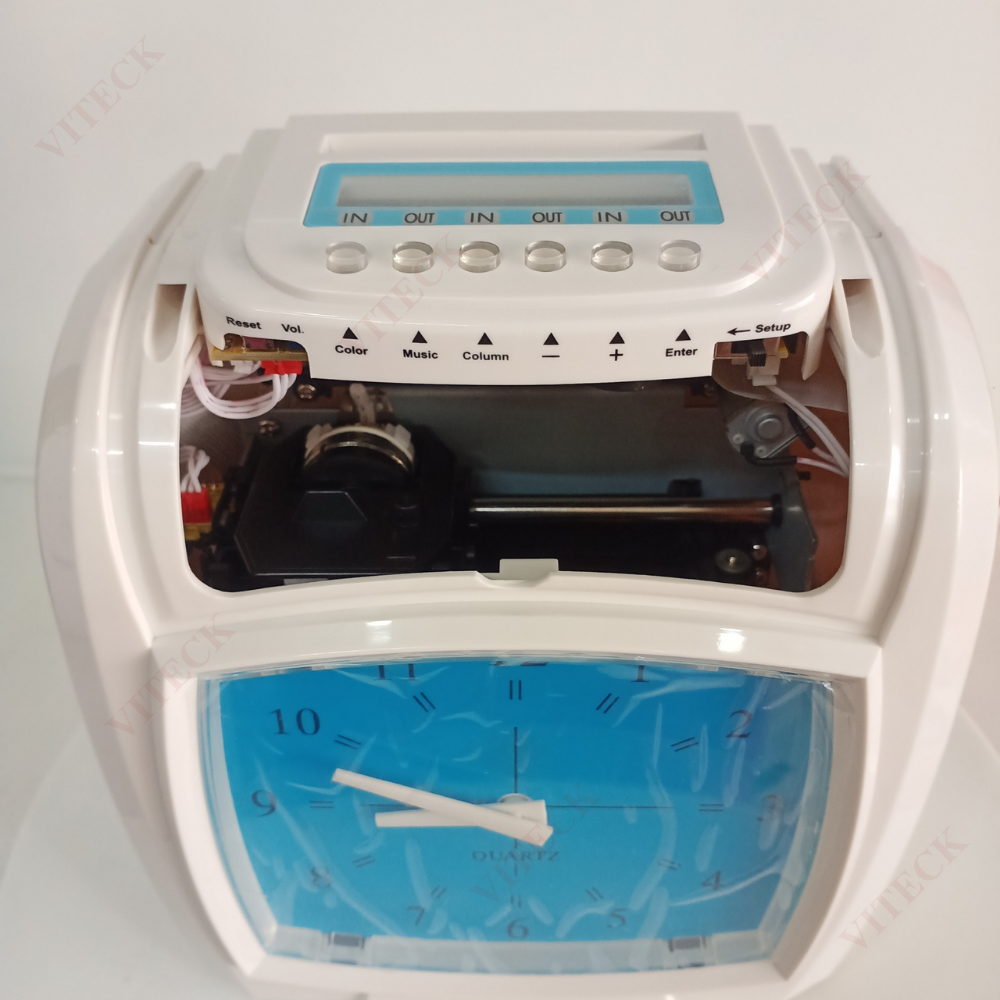 Máy Chấm Công Thẻ Giấy WISE EYE WSE-7500A (Có pin sạc dự phòng) - Tặng 2 xấp Giấy Chấm Công (1 xấp 100 thẻ )