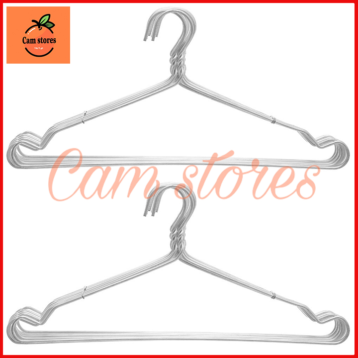 [COMBO 10] Móc Treo Quần Áo Trẻ Em Bằng Nhôm Đặc Không Gỉ Sét , Dùng Bền, Chắc Chắn, Sáng Trắng