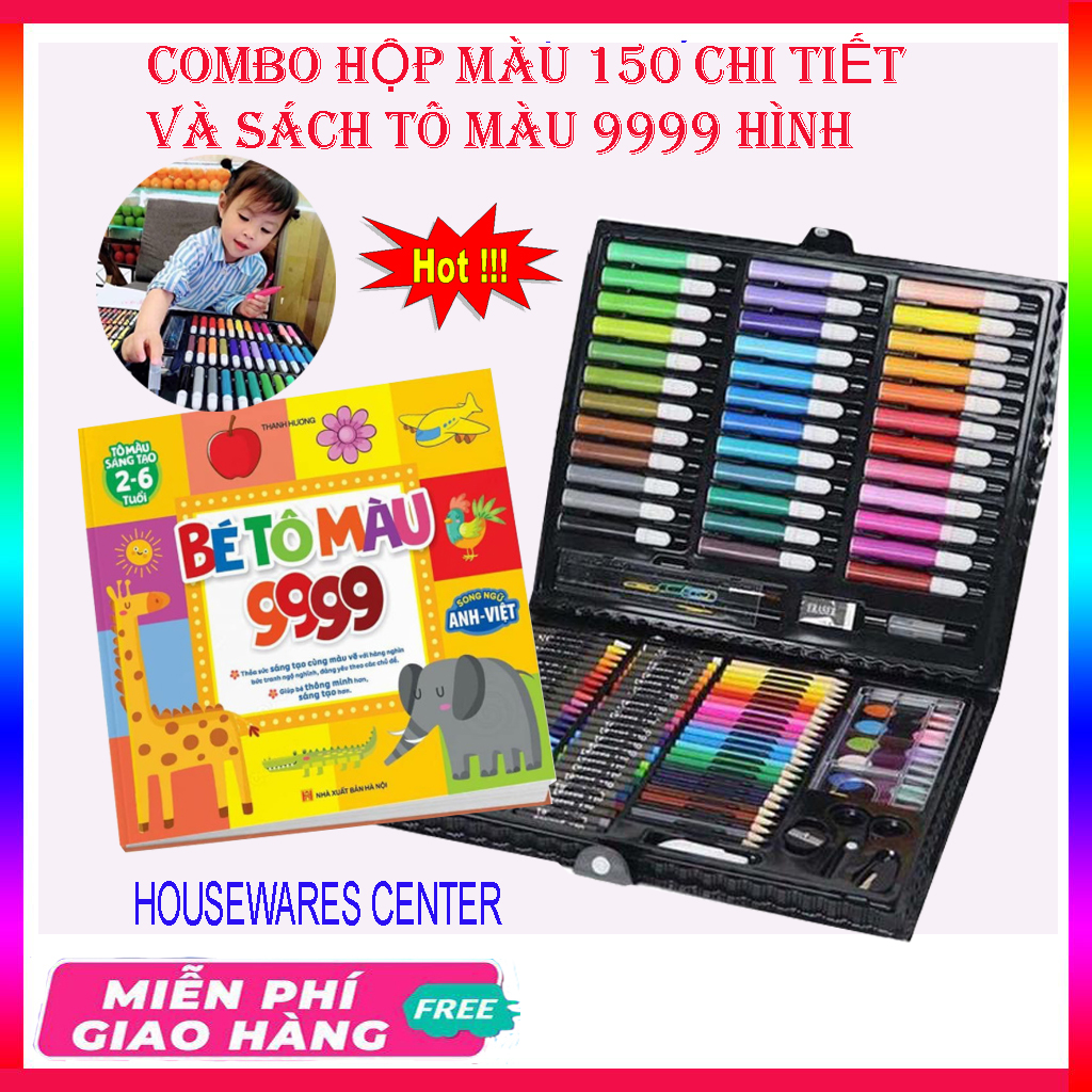Hộp bút chì màu đa năng 150 chi tiết na613, vẻ tranh màu nước ,bút màu vẽ - hộp bút chì màu chuyên dụng cho nhiều đối tượng.