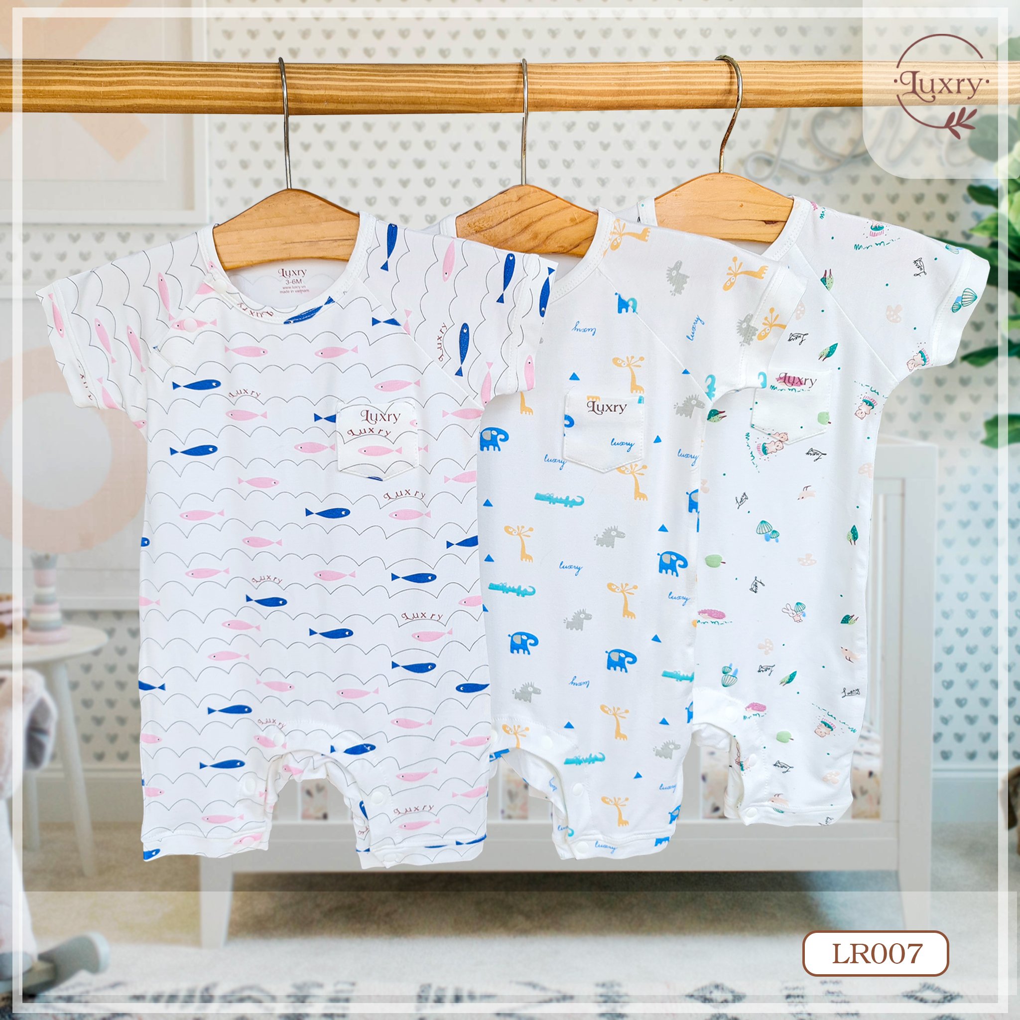 Body cộc cài lệch dành cho bé sơ sinh