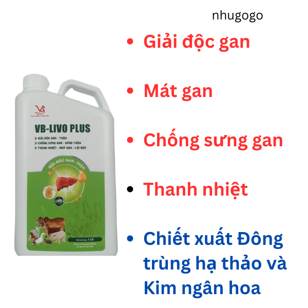 VB Livo plus 1L dưỡng chất vitamin, giải độc gan