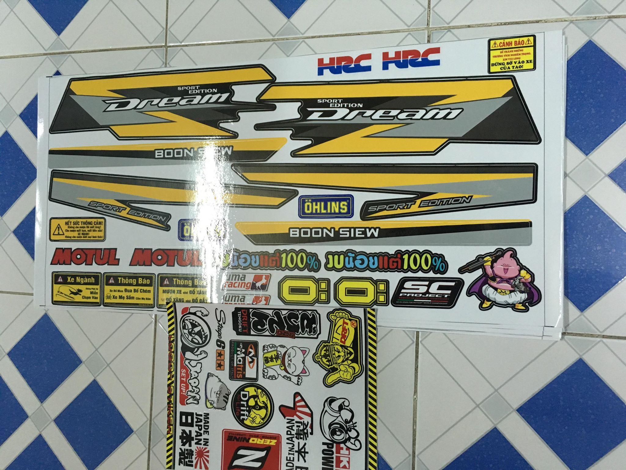 [HCM]TEM RỜI DREAM VÀNG XÁM TẶNG SÉT TEM LOGO