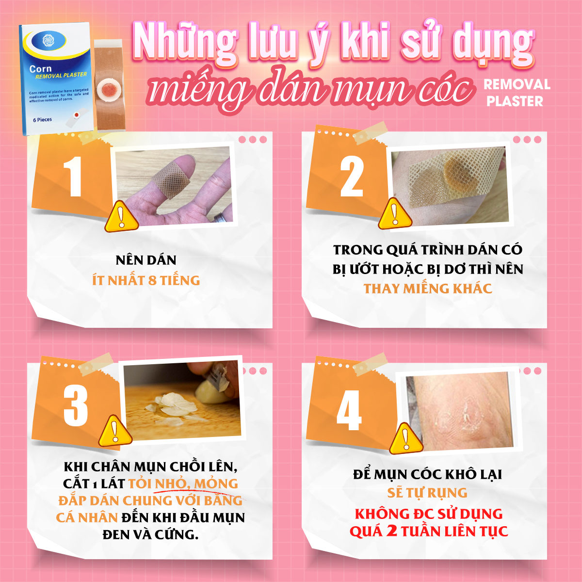Miếng Dán Loại Bỏ Mụn Cóc, Mụn Cơm Corn Removal Plaster