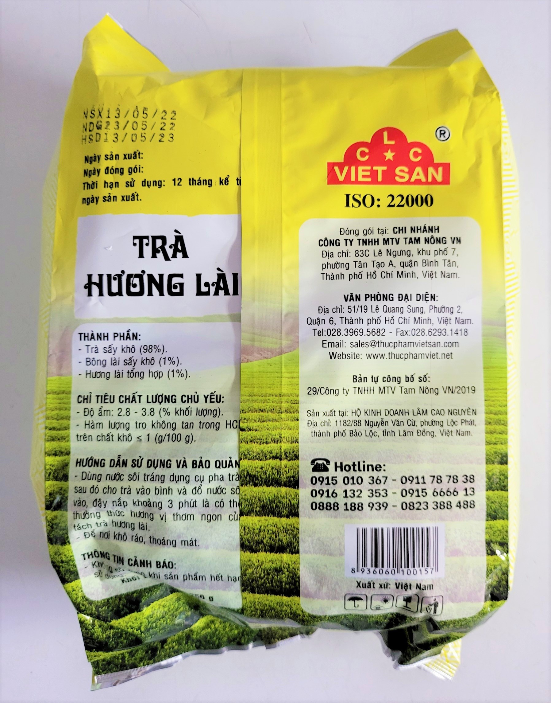 [GÓI LỚN 250g] TRÀ HƯƠNG LÀI (hoa nhài) [VN] VIỆT SAN Jasmine Tea