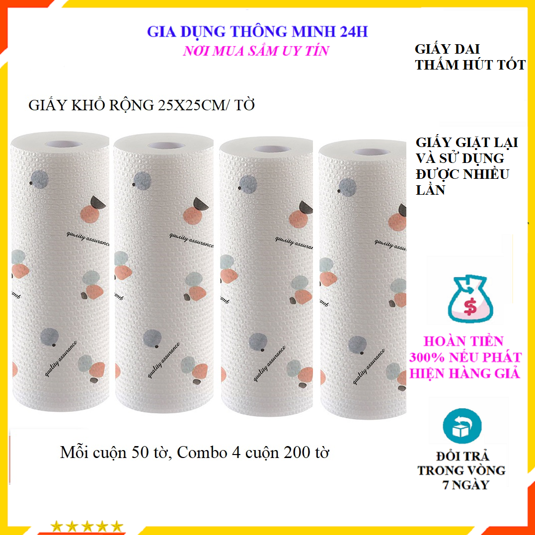 Combo 4 Cuộn Giấy Thấm Dầu Thức Ăn...