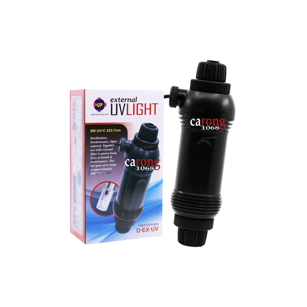 Đèn UV diệt khuẩn, khử trùng, khử mùi, loại bỏ tảo Đèn UV lắp rời bên ngoài hồ cá, khép kín hoàn toàn nên là an toàn sử dụng. Được sử dụng kết nối với bộ lọc ngoài hoặc máy bơm nước