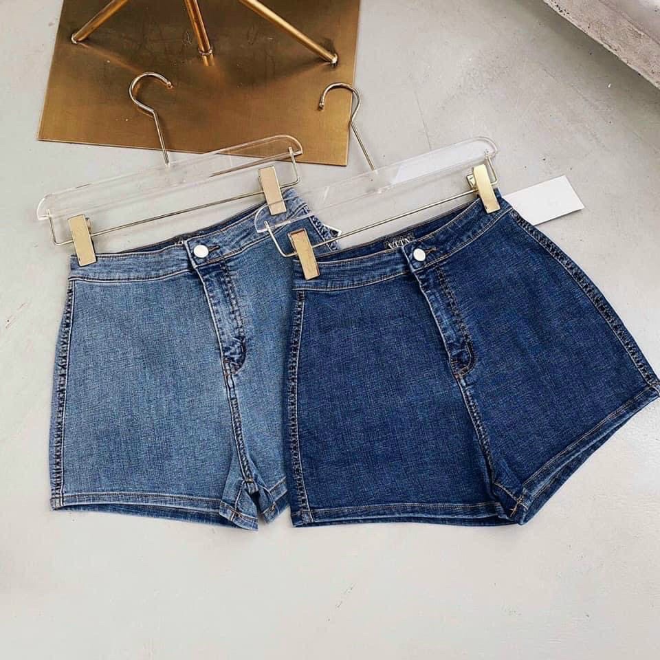 Quần short jean nữ lưng cao , co giãn