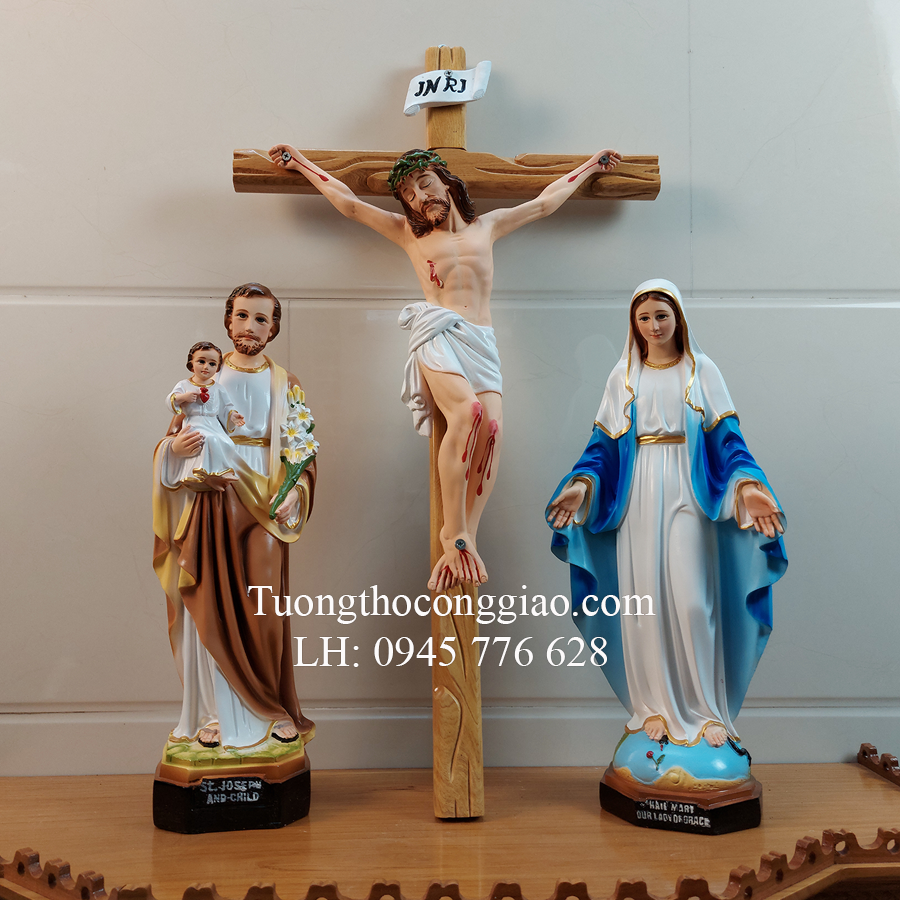 Bộ tượng bàn thờ Công Giáo 45cm