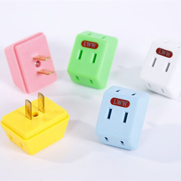 Phích cắm điện 1 ra 3 - Ba ổ cắm chuyển từ một chui cắm - Phích chuyển chân cắm điện, phích điện, ổ cắm chuyển đổi