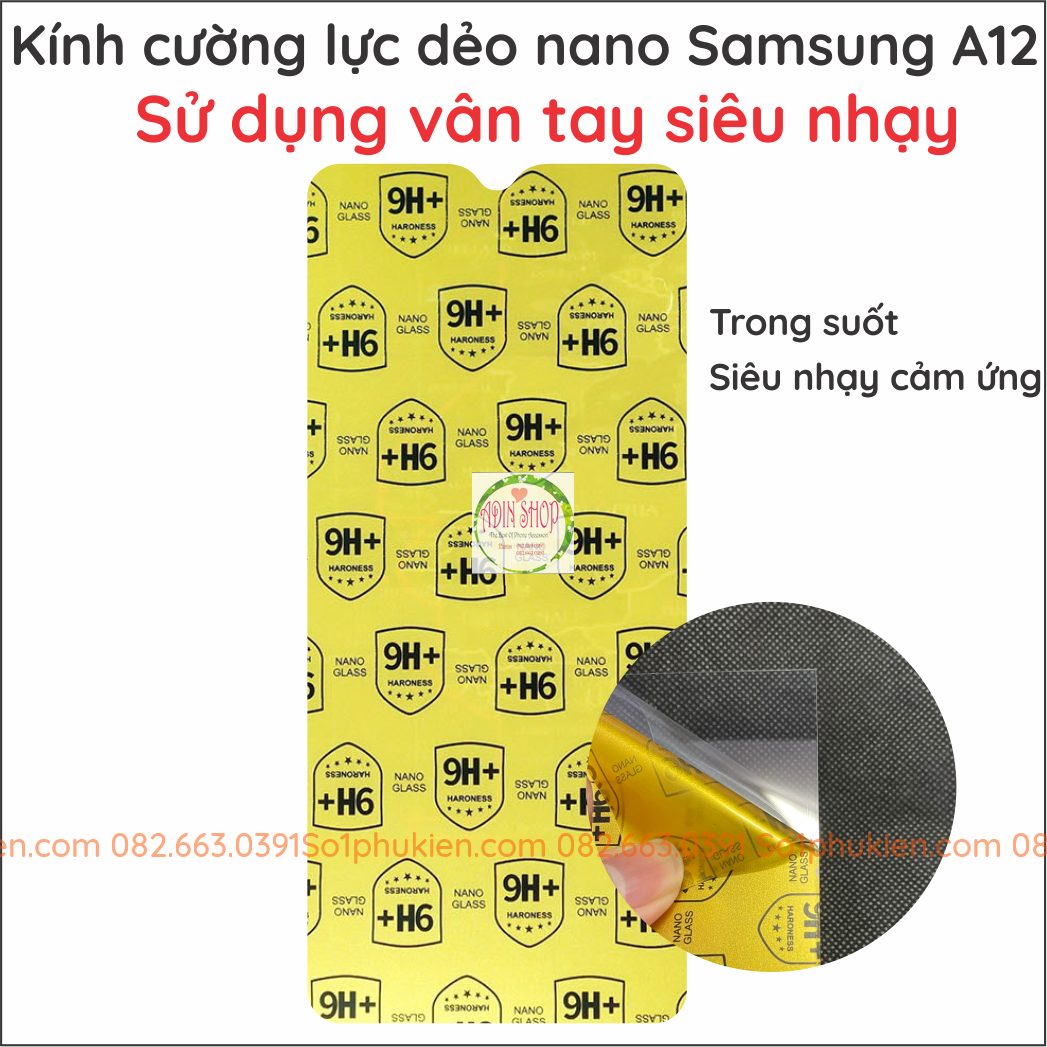 Dán cường lực Samsung A12 dẻo nano siêu bền